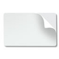 .025" CR80 WHITE STICKICARDS™ (ADHESIVE MYLAR BACKED) - 100 PER PACKAGE (0758-0059)
