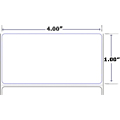 XL PRINT TT LABELS 4.00 X 1.00 2260/ROLL 4 ROLLS/CASE 5" OD/1" CORE, PERF