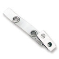 STRAP CLIP - 2 HOLE SMOOTH-FACE STEEL CLIP, CLEAR VINYL, 2.75" LONG, 100/BOX