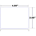 XL PRINT TT LABELS 4.00 X 3.00 2000/ROLL  6 ROLLS/CASE 8" OD/3" CORE, PERF