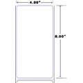 THERMAL TRANSFER LABELS 4.00 X 8.0 750/ROLL 6 ROLLS/CASE 8" OD/3" CORE, PERF