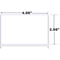 XL PRINT TT LABELS 4.00 X 2.50 2300/ROLL  6 ROLLS/CASE 8" OD/3" CORE, PERF