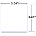 THERMAL TRANSFER LABELS 3.00 X 3.00 1920/ROLL  8 ROLLS/CASE 8" OD/3" CORE, NO PERF