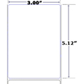 TT LABELS 3.00 X 5.12 1143/ROLL  8 ROLLS/CASE 8" OD/3" CORE, PERF