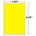 XL PRINT TT YELLOW LABELS 4.00 X 6.00 1000/ROLL  6 ROLLS/CASE 8" OD/3" CORE, PERF