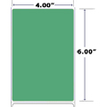 XL PRINT TT GREEN LABELS 4.00 X 6.00 1000/ROLL  6 ROLLS/CASE 8" OD/3" CORE, PERF