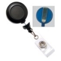 BADGE REEL, CLIP-ON, BLACK, ROUND, NO TWIST 100/PKG (0832-0479)