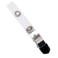 STRAP CLIP, CLEAR, KNURLBED, NICKEL PLATED STEEL, 100/PKG (0832-0463)