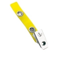 STRAP CLIP, 2-HOLE STRAP, YELLOW, 100/PKG (0832-0338)