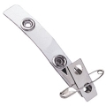 STRAP CLIP, CLEAR VINYL, PIN-CLIP, 100/PKG (0832-0240)