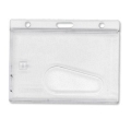 BADGE HOLDER, HORIZONTAL, CLEAR, SLOT/CHAIN, 100/PKG (0832-0167)