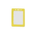 BADGE HOLDER, VERTICAL TOP, YELLOW FRAME, S/C,100/PKG (0832-0232)